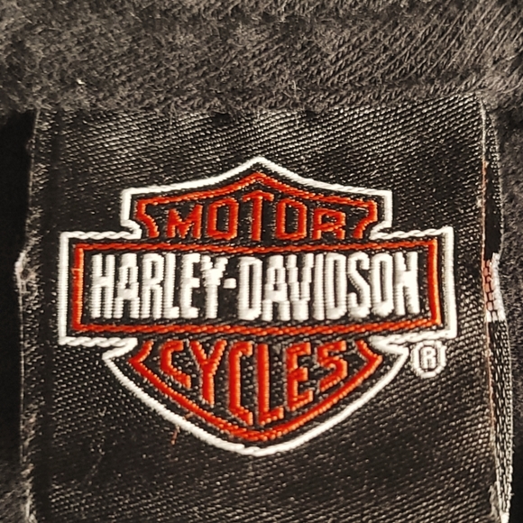 Harley-Davidson Motor Cycles Black T Shirt With Large Front & Back Graphics XL - Picture 5 of 7